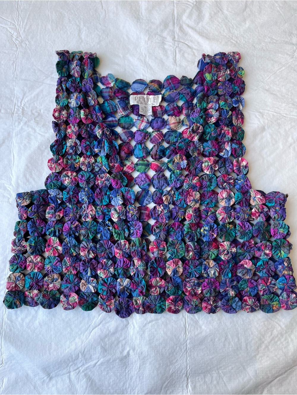 Vintage Yo-Yo Vest Petite Sophisticated Purple